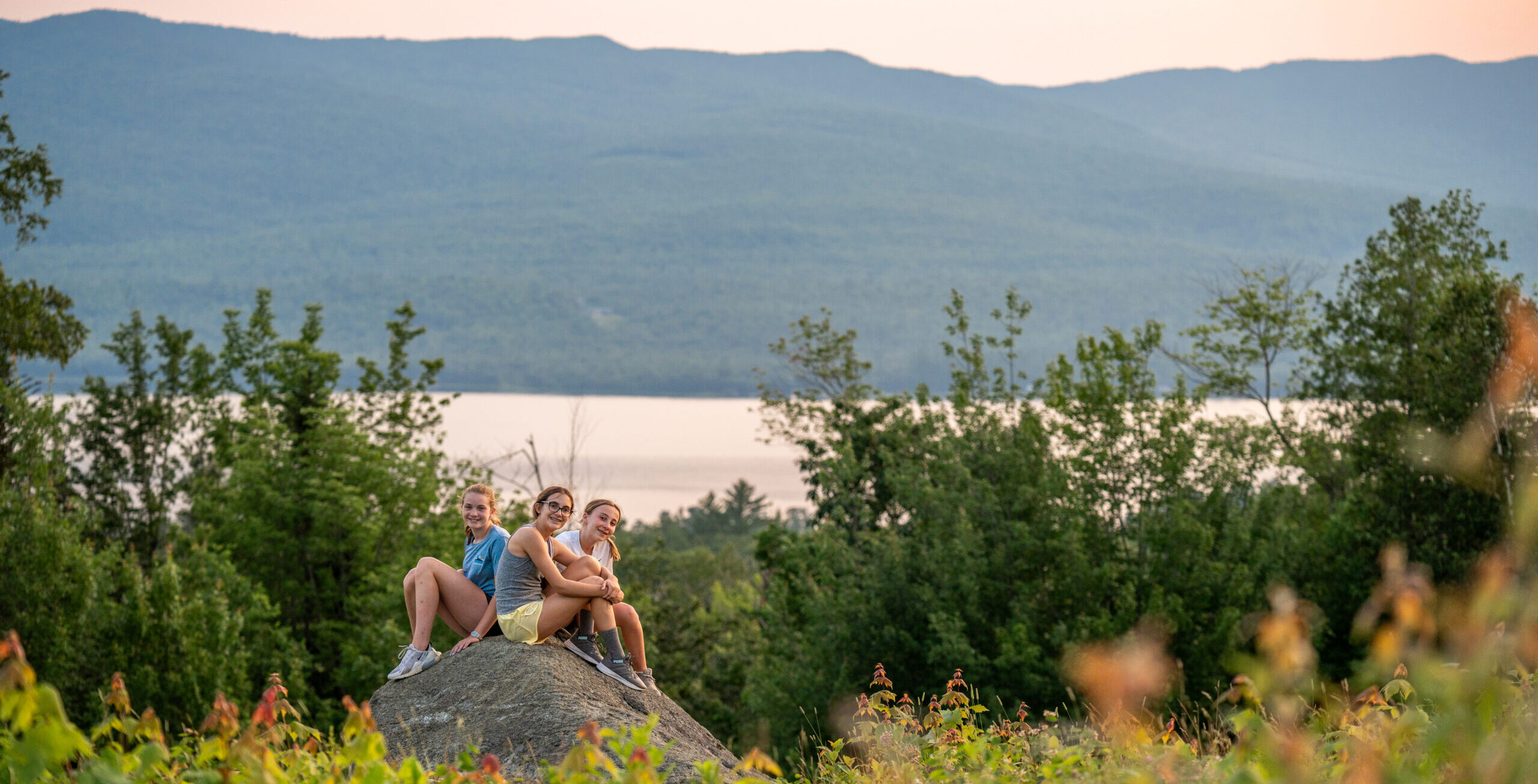 Viewing a Maine sunset with friends