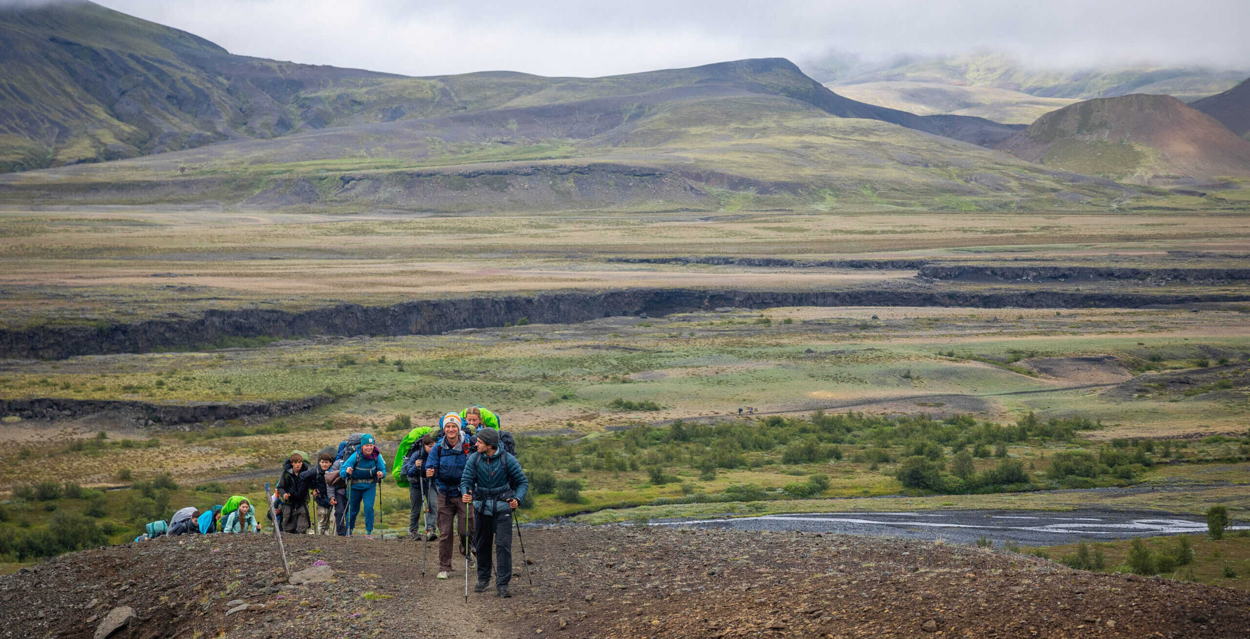 Students spend six days hiking the laugavegur trek