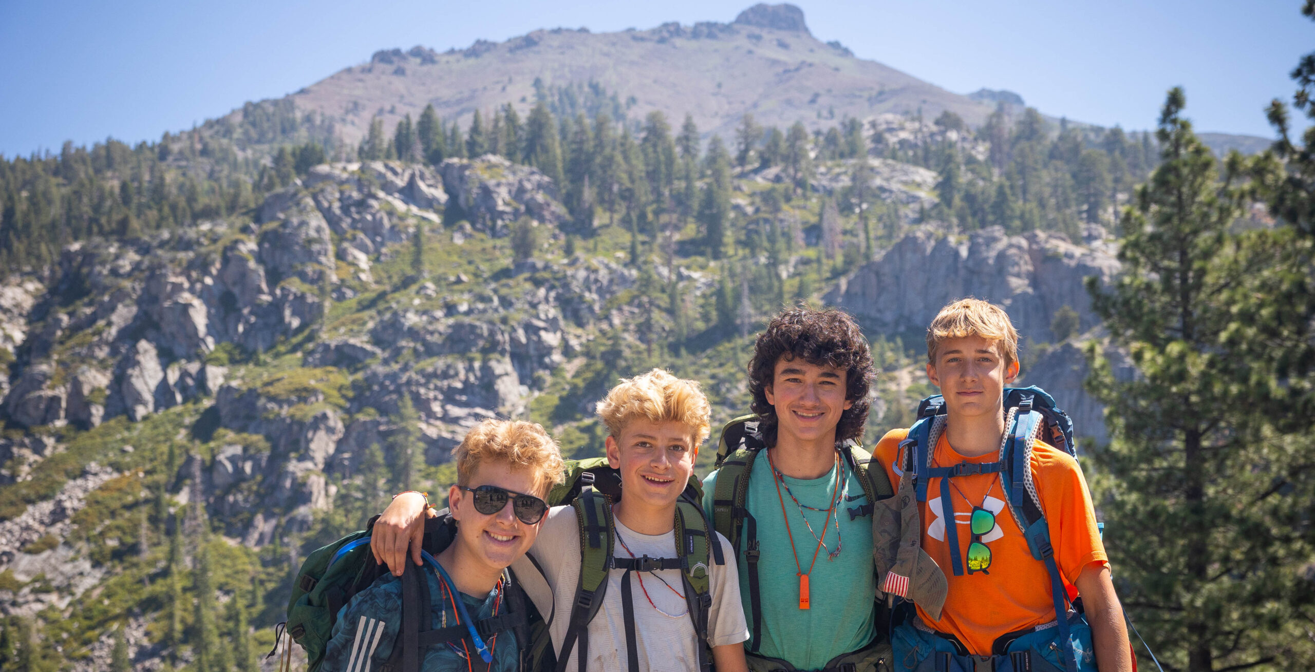 Students make friends on trail as they explore!