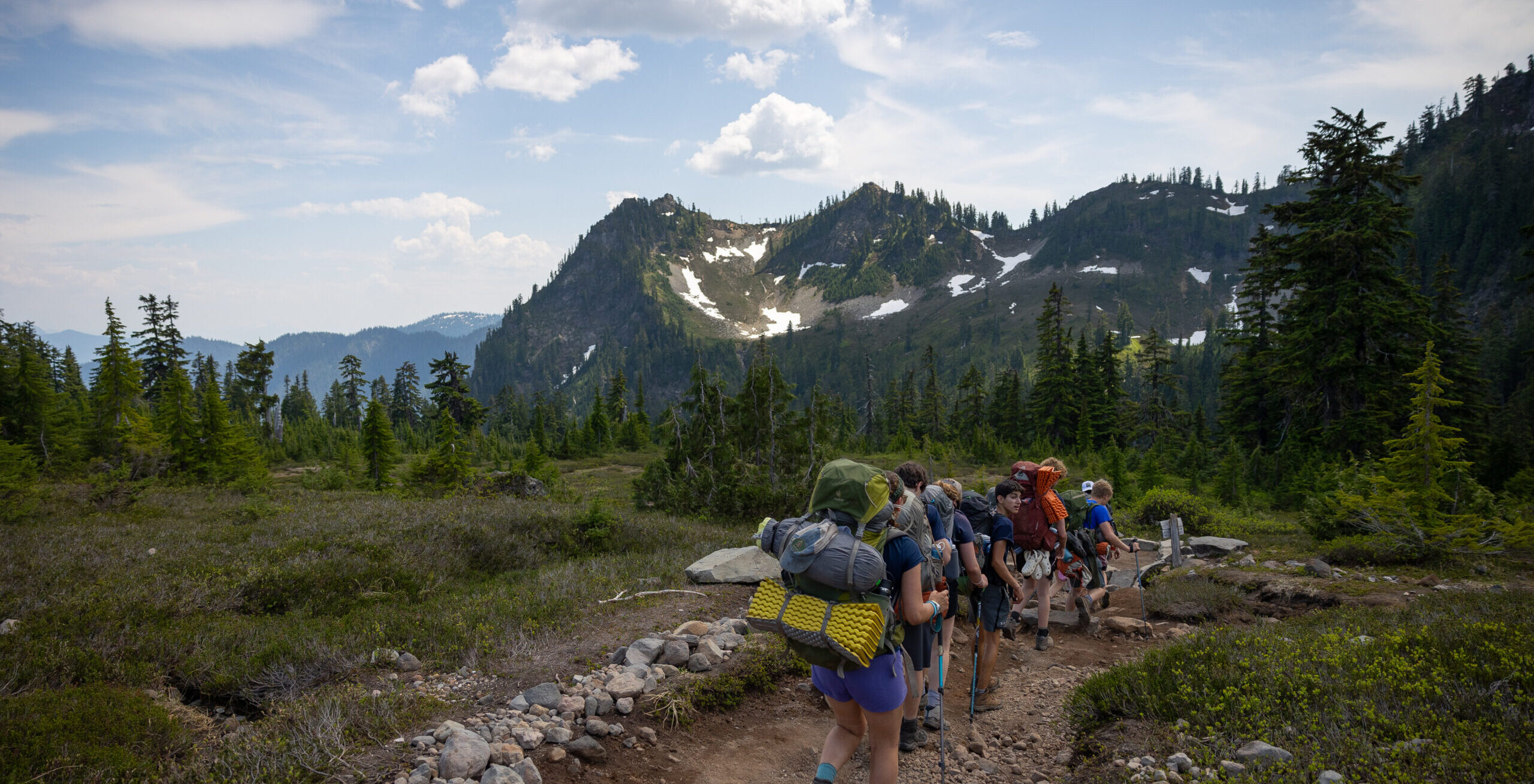 Groups spend their days getting to know each other with a beautiful backdrop.