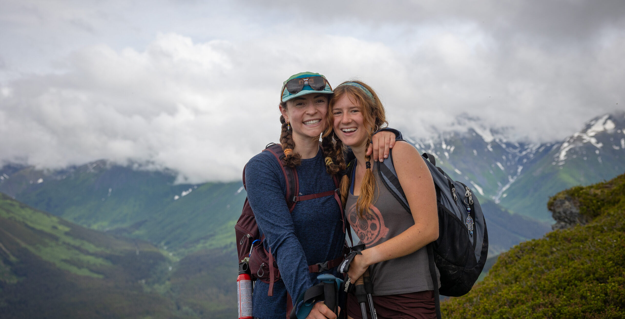 Groups make friends on trail as they enjoy the Alaskan wilderness.