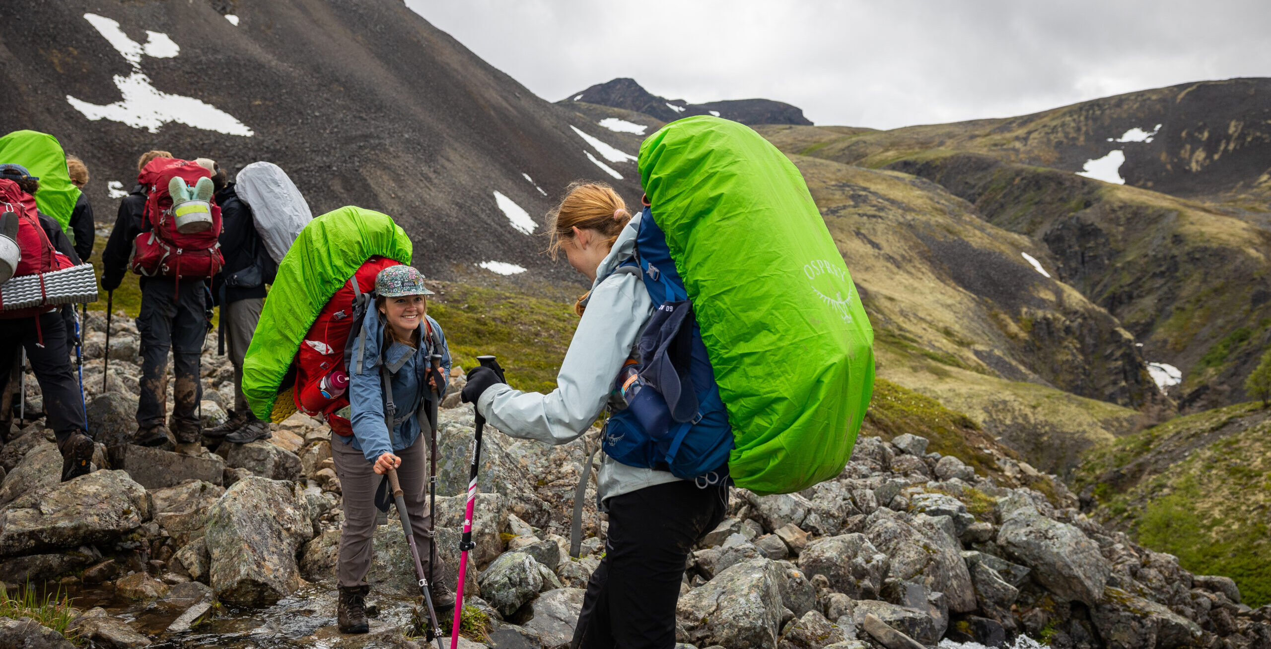 Leaders help students explore safely.