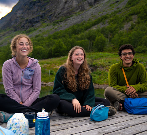 teens at an adventure camp