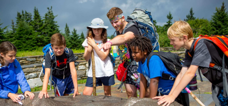 leading kids at a wilderness adventure camp